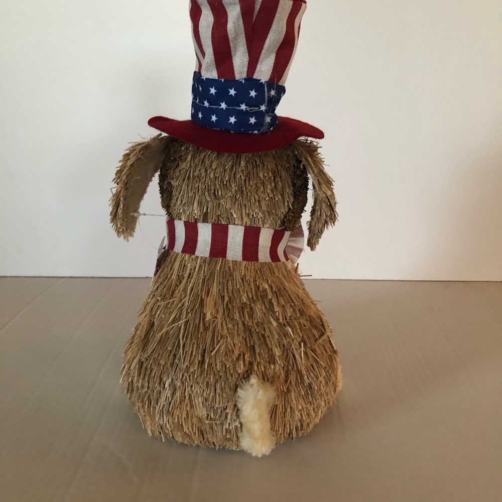 AMERICANA DOG DECOR Straw Fabric Dog 7 X 12 1/2 New - Picture 7 of 7